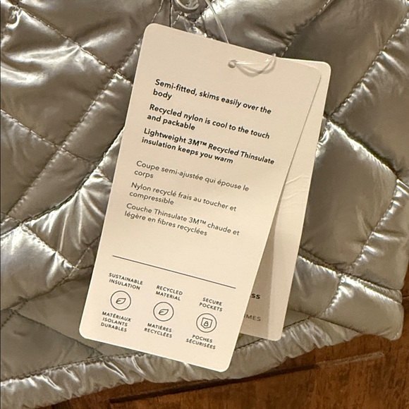 Athleta Whisper Metallic Quilted Jacket - Picture 2 of 7